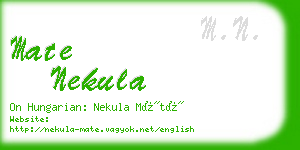 mate nekula business card